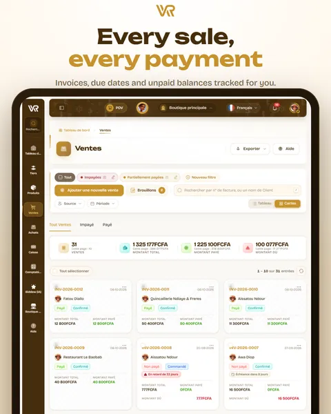 Every sale, every payment