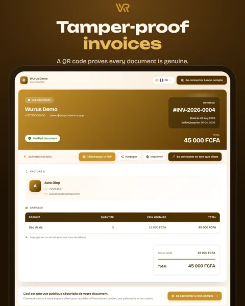 Tamper-proof invoices