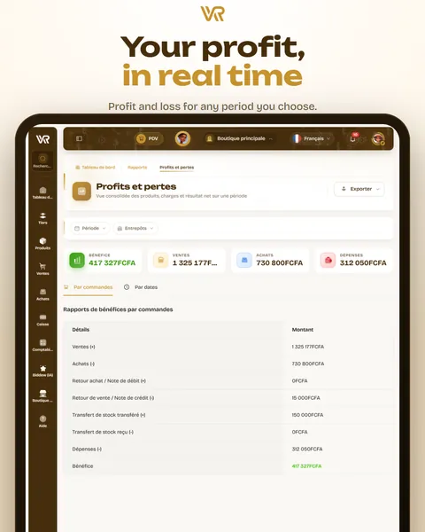 Your profit, in real time