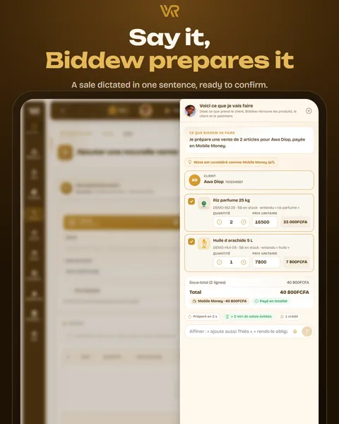 Say it, Biddew prepares it