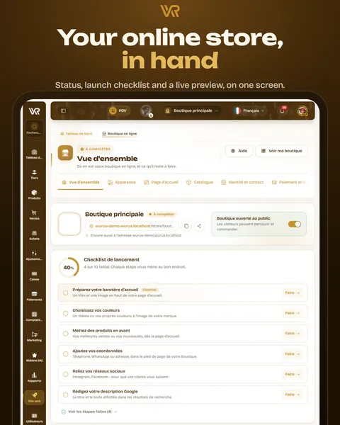 Your online store, in hand