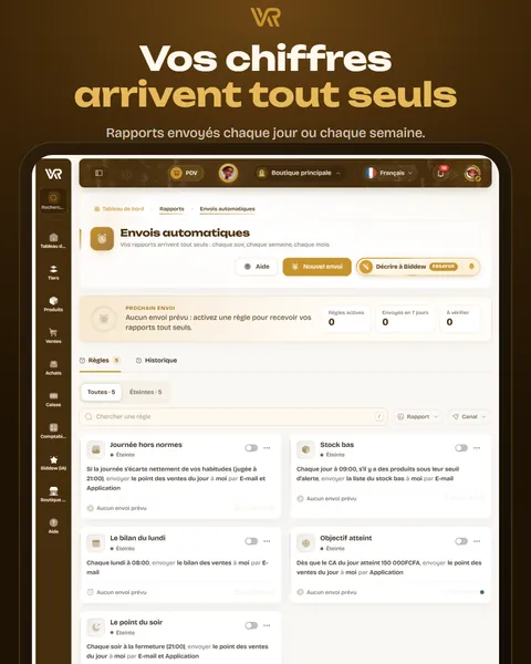 Vos chiffres arrivent tout seuls