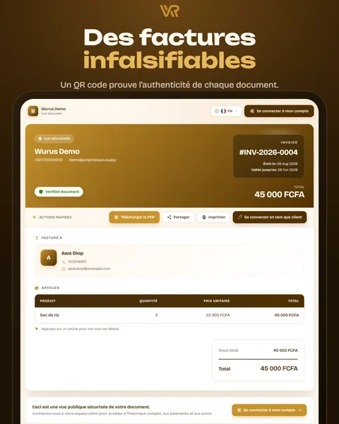 Des factures infalsifiables