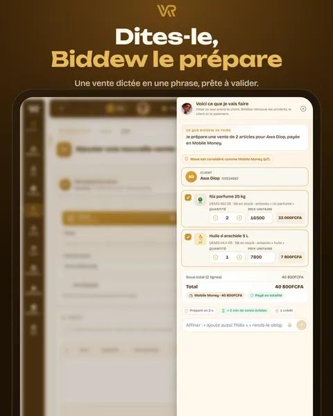 Dites-le, Biddew le prépare