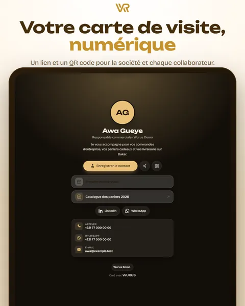 Votre carte de visite, numérique